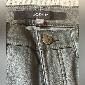 Dark green leather pants by Joe’s jeans. Size 27.